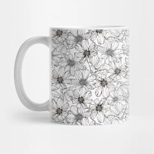 White Cosmos flowers Mug